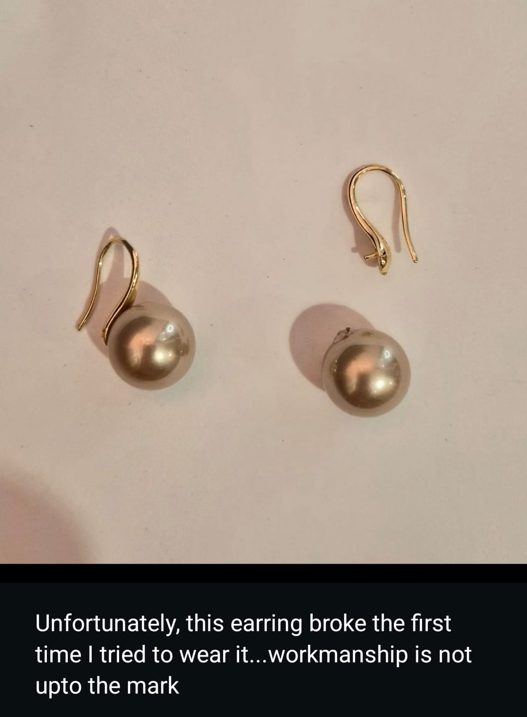 Customer photo review of Turq Gold Hoop Earrings