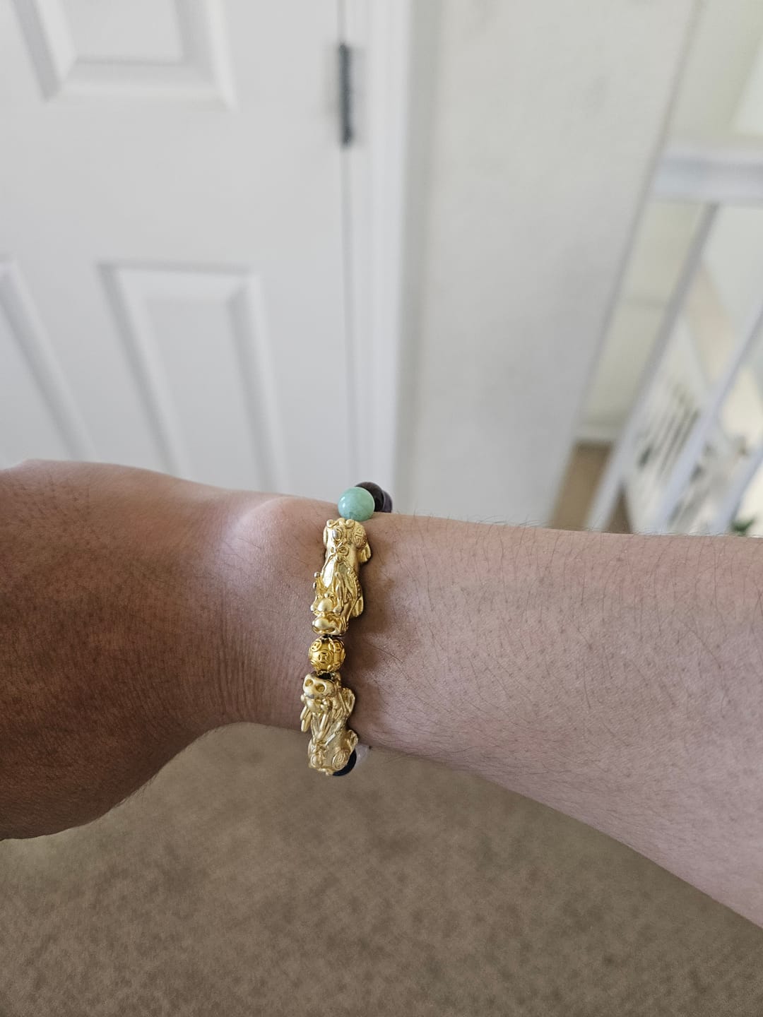 Customer photo review of The Pixiu of Fortune and Success Multi Gemstone Bracelet
