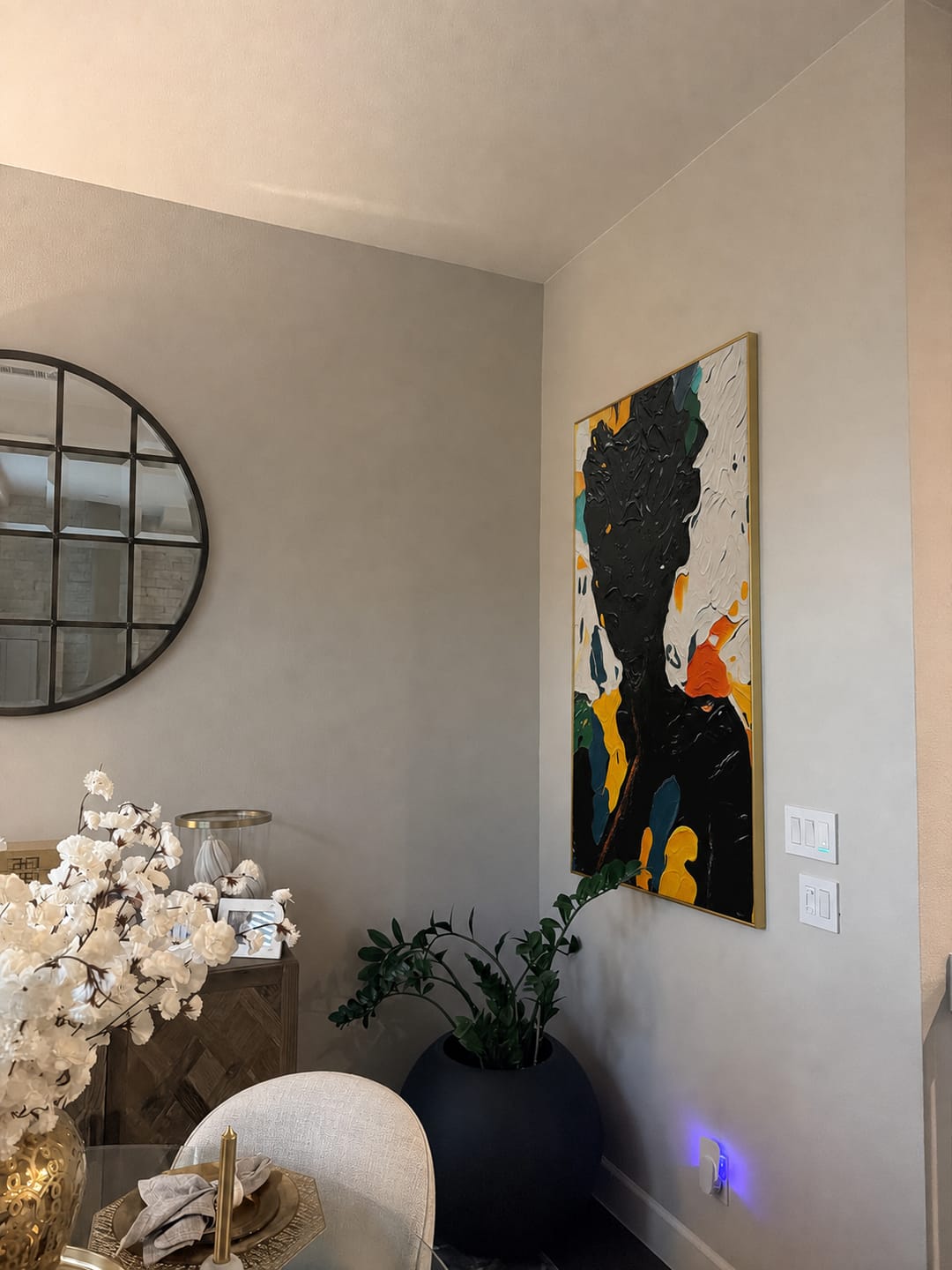 Customer photo review of Abstract Portrait Textured Wall Art # LA012