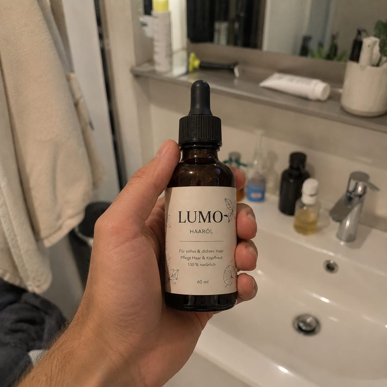Customer photo review of Lumo Haaröl® - Dein Haarwunder für sichtbar volleres & dichteres Haar
