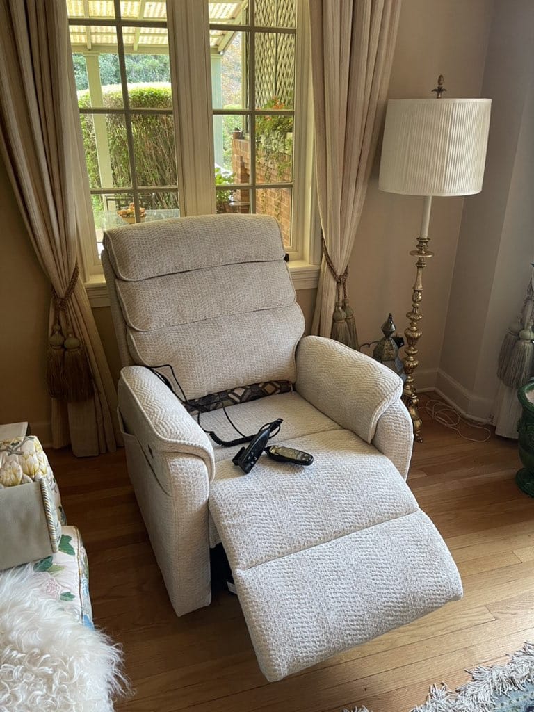 Customer photo review of 9188 Power Lift Recliner – Dual Motor, Lay Flat, Heat & Massage