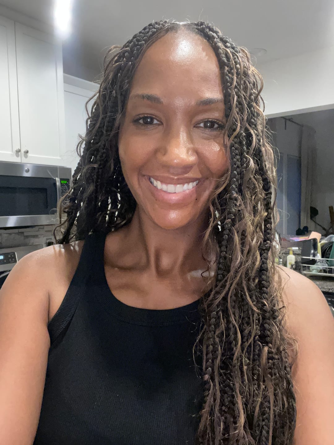Customer photo review of #4/#30 Mix Color Blend Loose Deep Wave Bulk Human Braiding Hair