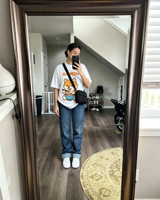 Customer photo review of Front Print - Shiba Ramen T-Shirt
