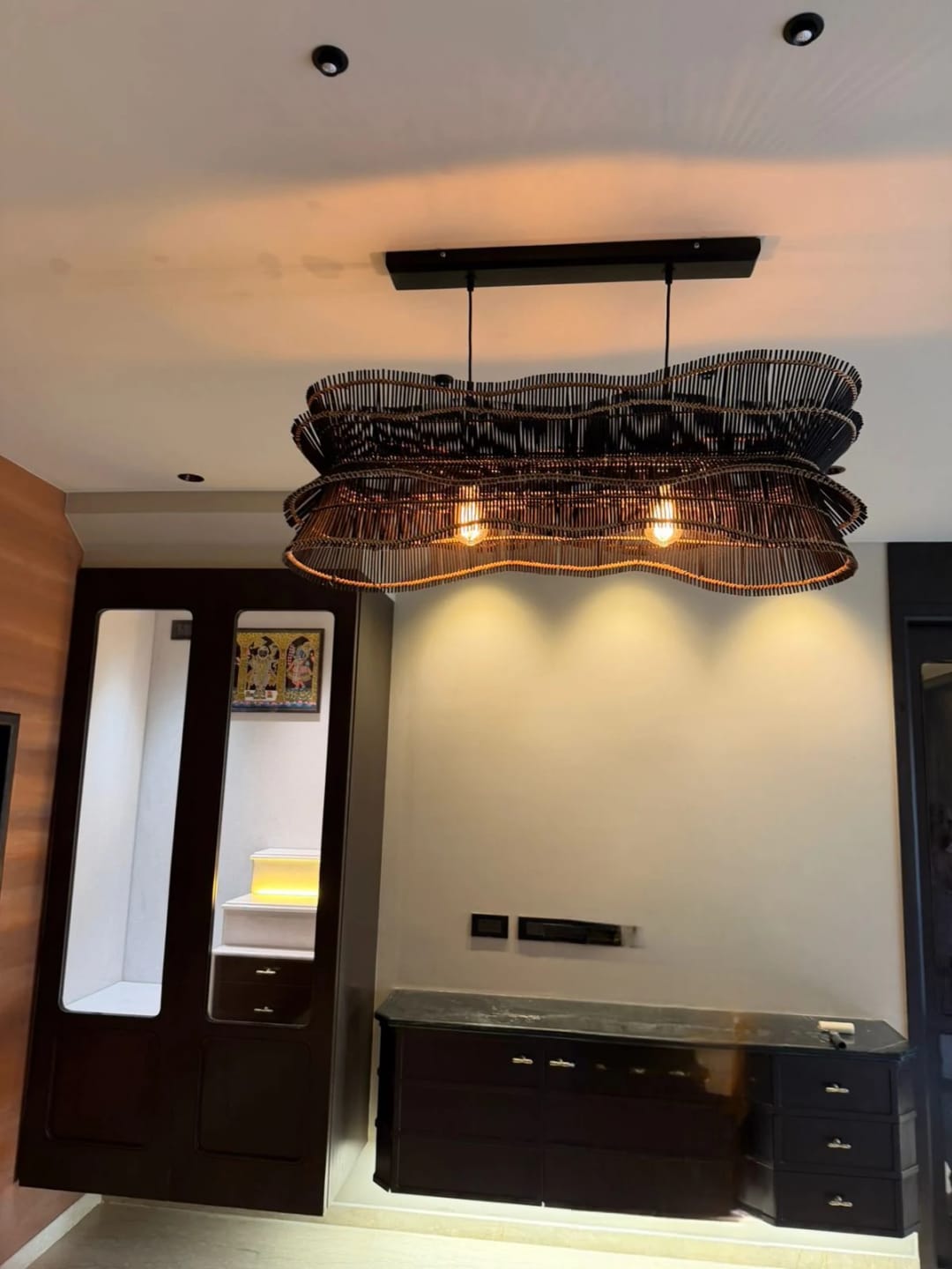 Customer photo review of Robin Black Chandelier Lamp