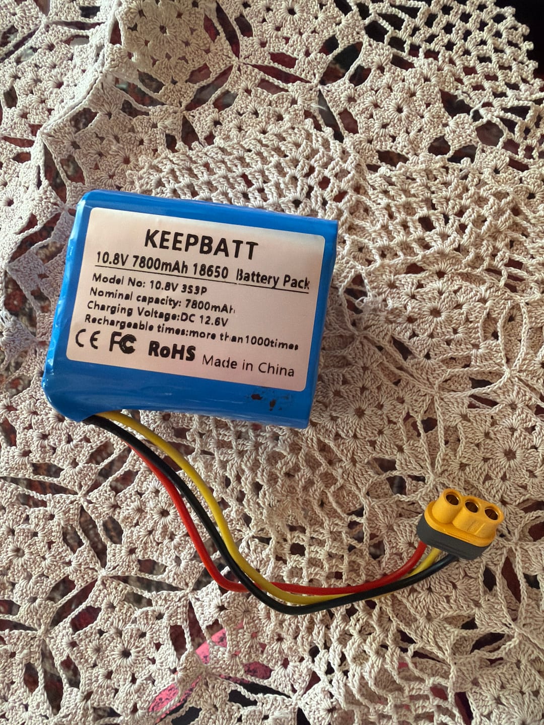 Customer photo review of 10.8V 7800mAh Replacement Battery for AIPER Seagull PLUS Pool Vacuum