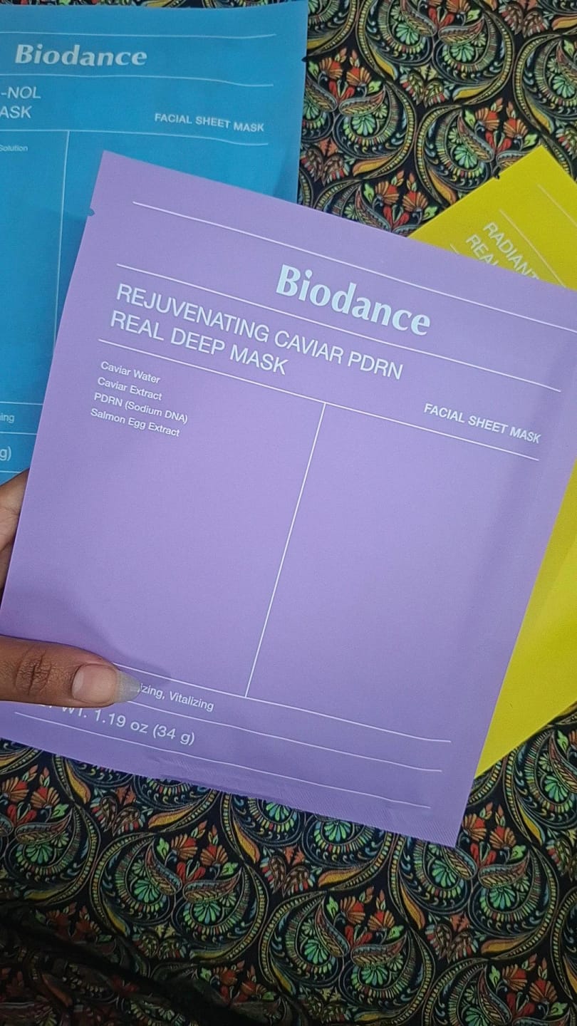 Customer photo review of Biodance Rejuvenating Caviar PDRN Real Deep Mask