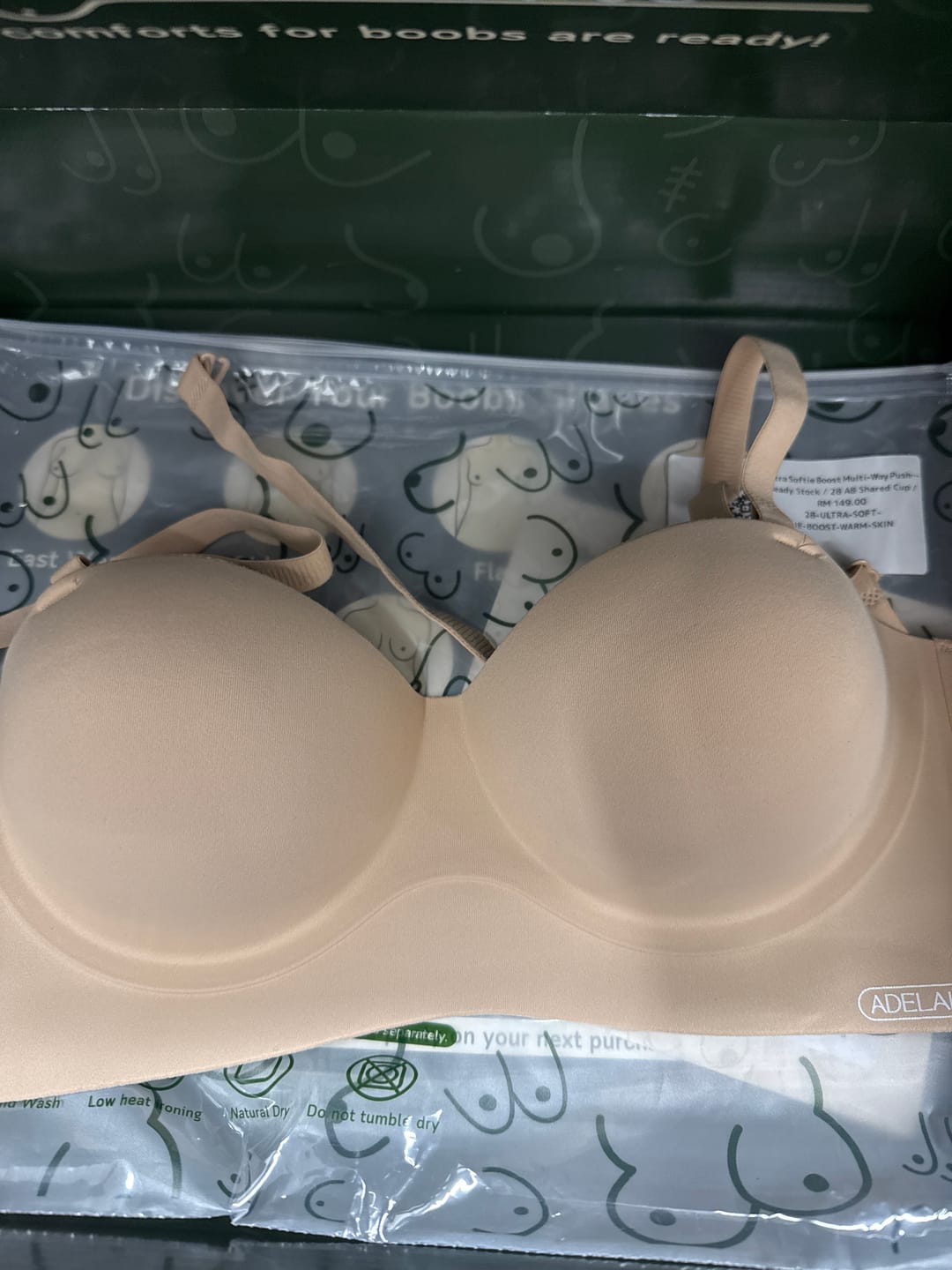 Customer photo review of Ultra Softie Boost Multi-Way Push Up Bra In Warm Skin