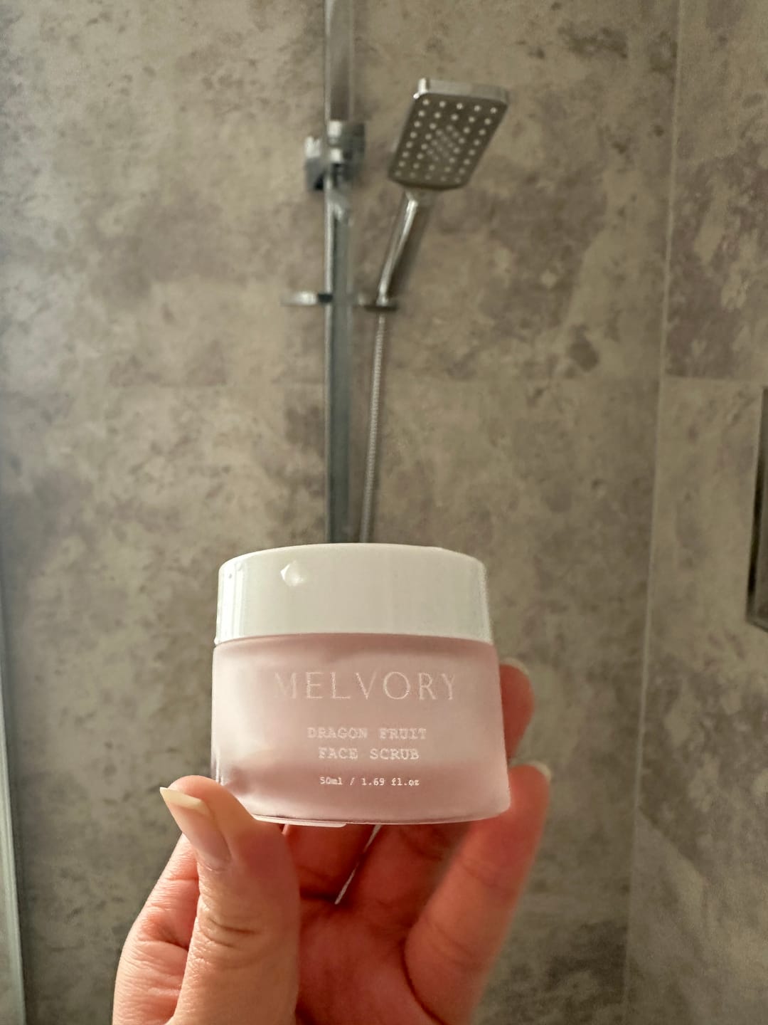 Customer photo review of Dragon Fruit Brightening Face Scrub