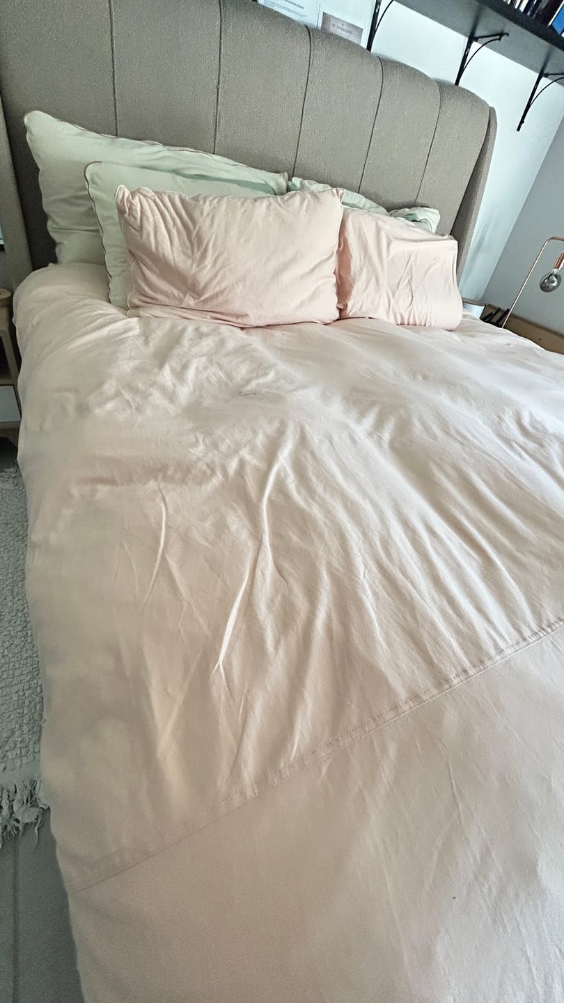Customer photo review of The Luxury Piped Duvet Cover Set