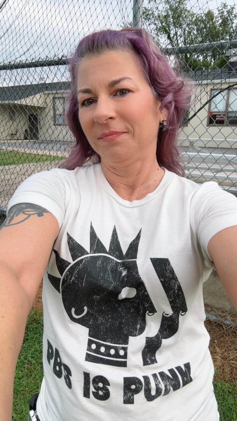Customer photo review of PBS is Punk Distressed Tee