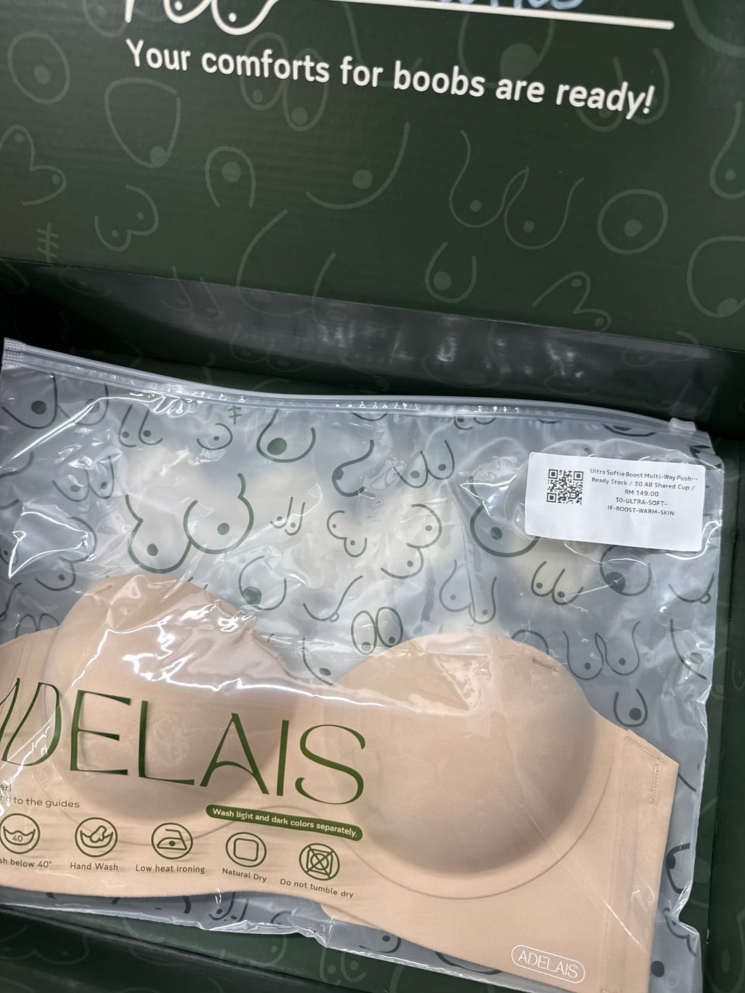 Customer photo review of Ultra Softie Boost Multi-Way Push Up Bra In Warm Skin