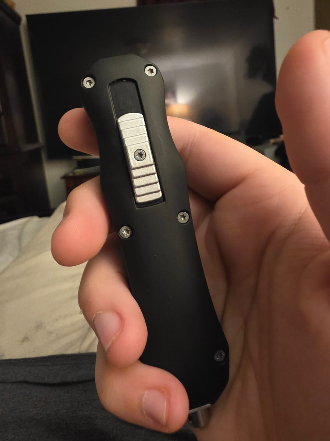 Customer photo review of Black Reaper OTF Knife