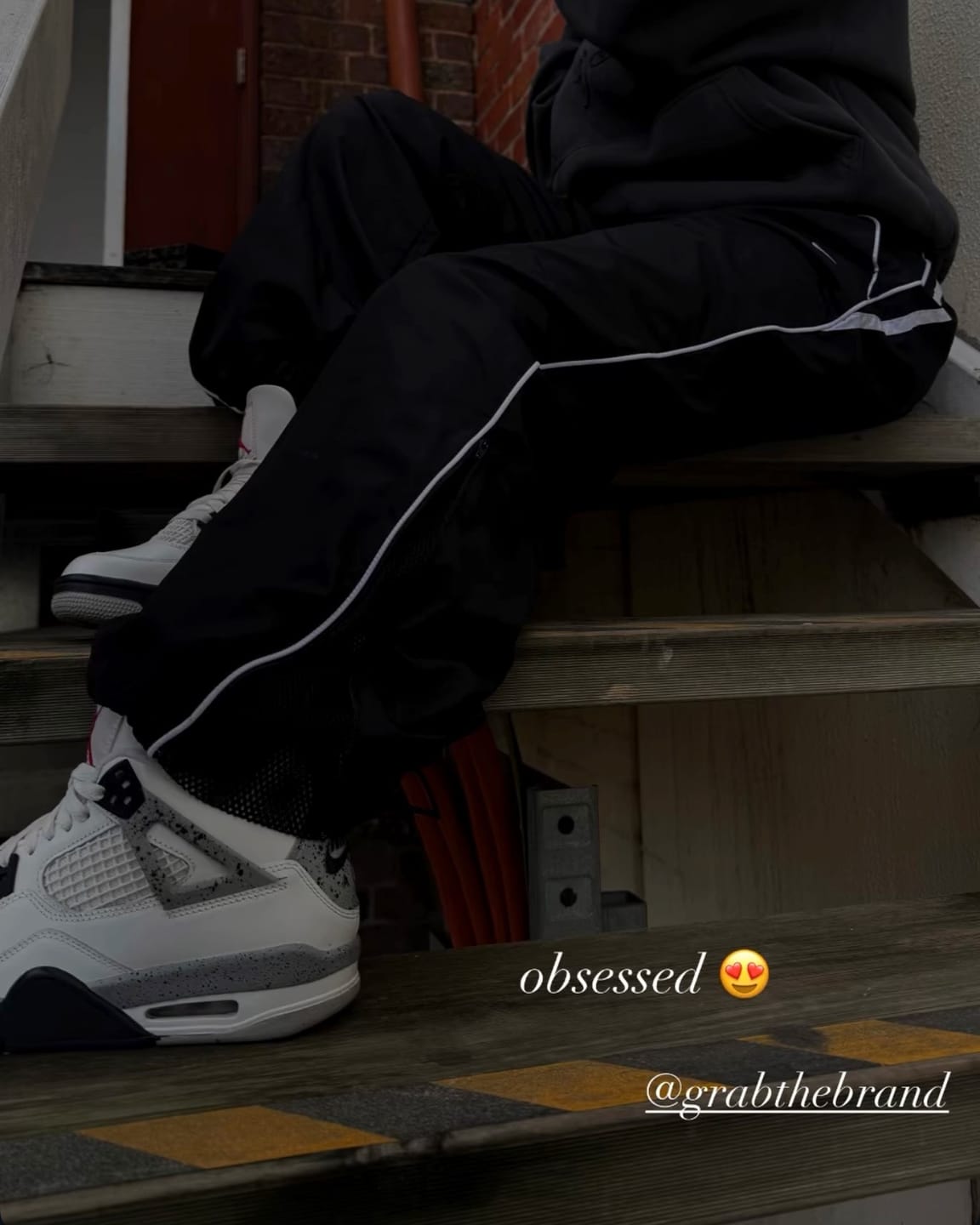Customer photo review of (M) - SUPER RARE Vintage Nike Track Pants Black | Y2K 2000s