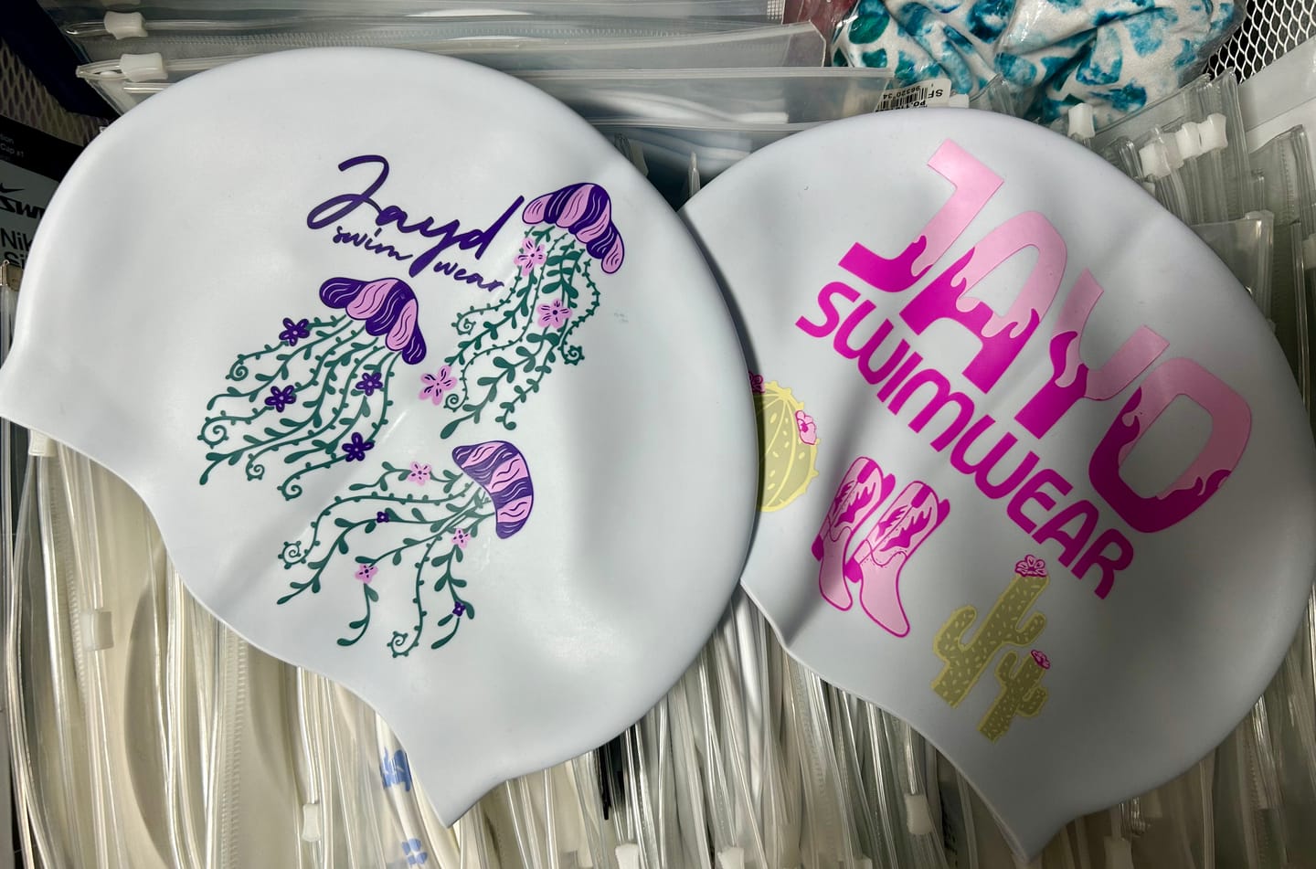 Customer photo review of JAYD Swim Cap - Yeehaw
