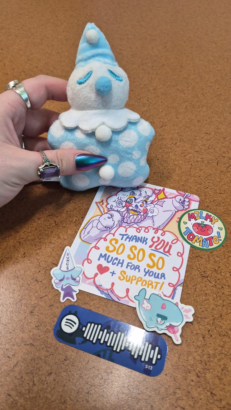Customer photo review of Cute Lil Clown Plushies!
