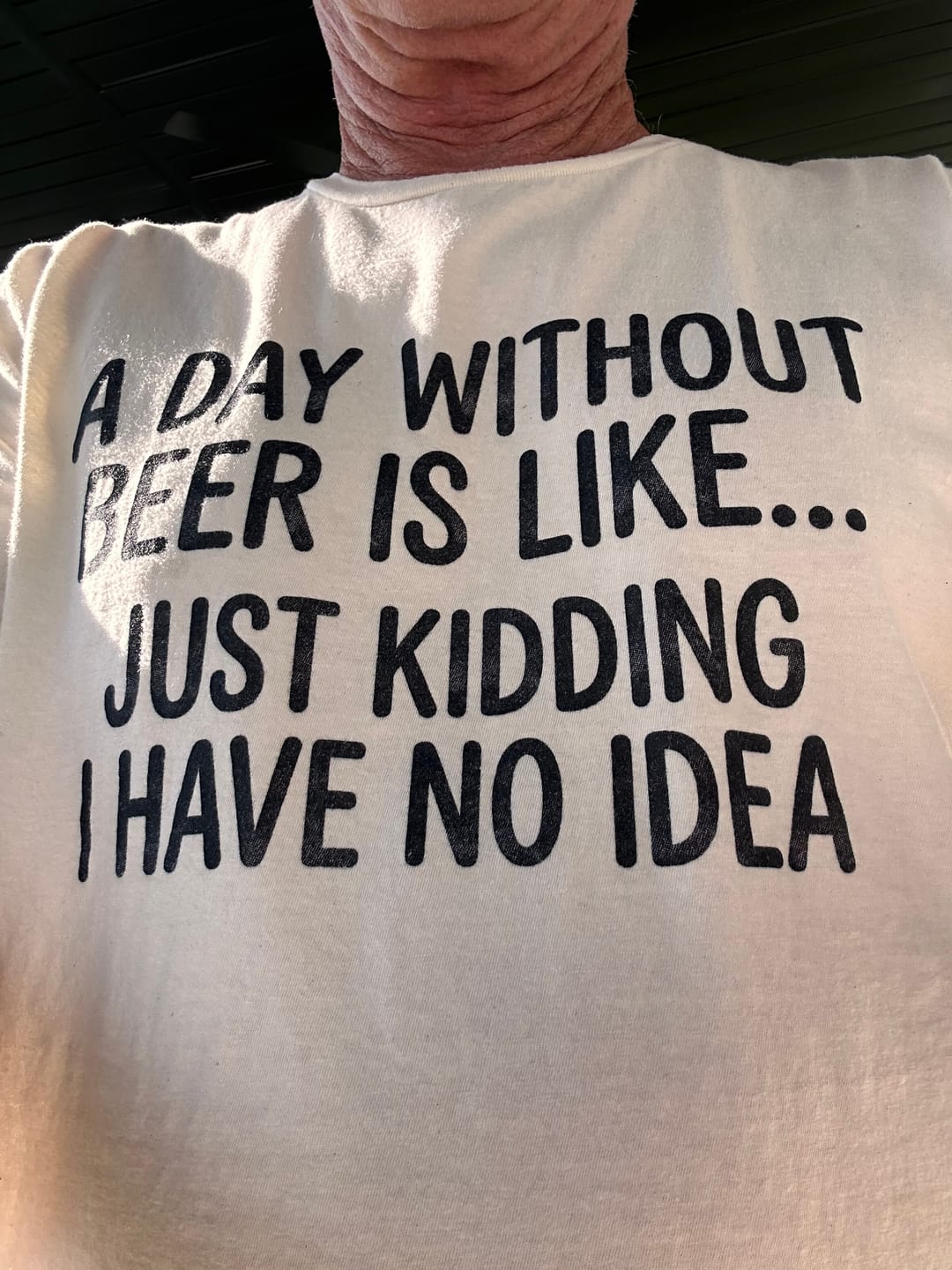 Customer photo review of A Day Without Beer Is Like... T-Shirt