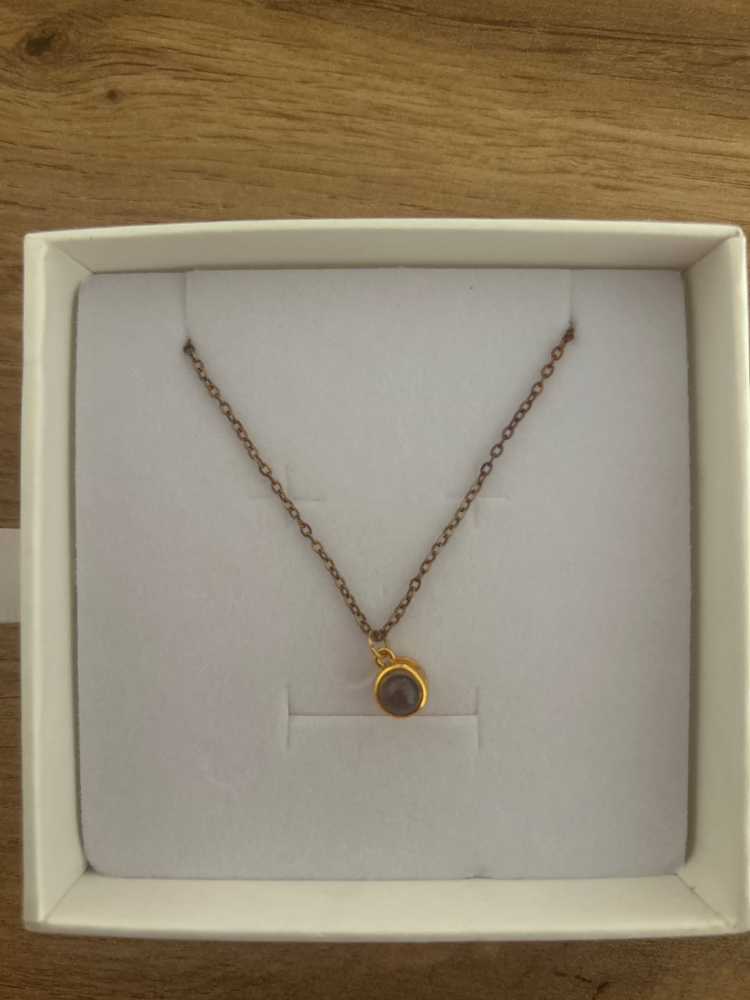 Customer photo review of Circle Photo Necklace