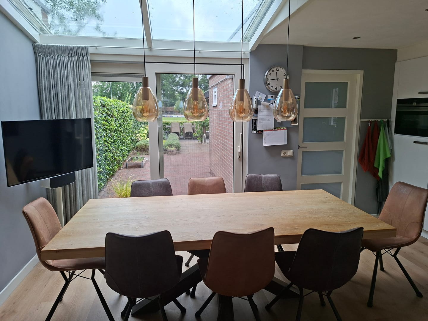 Customer photo review of Hanglamp Alba - 4-lichts - Amberkleurig - Glas