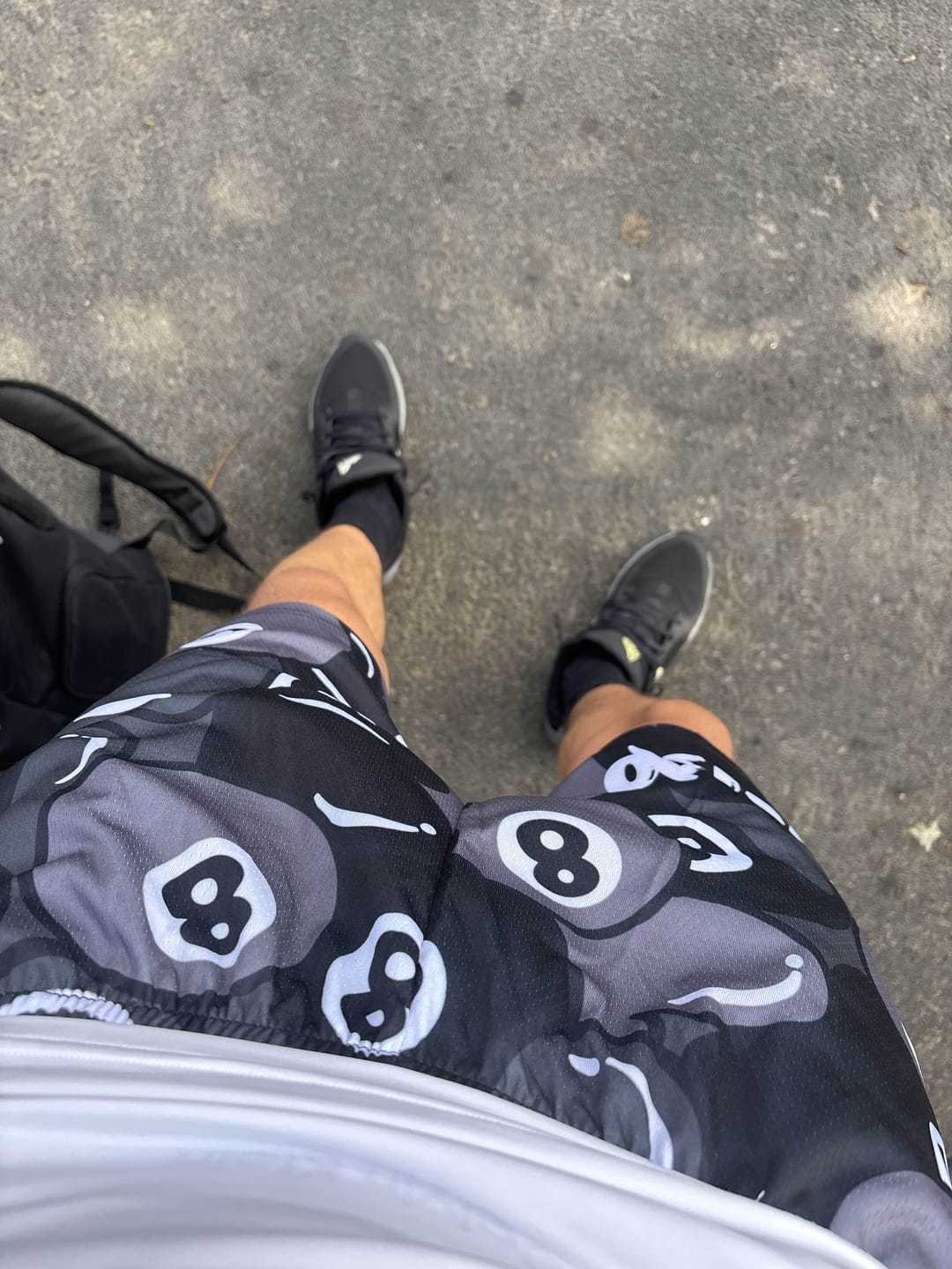 Customer photo review of BLACK 8 BALL SHORTS