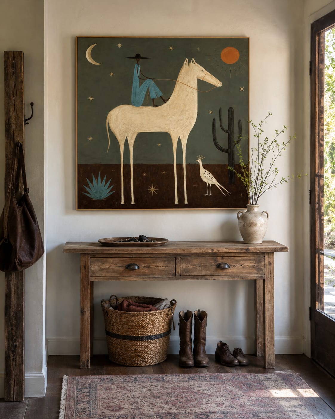 Customer photo review of Desert Moon Rider-White Horse Painting