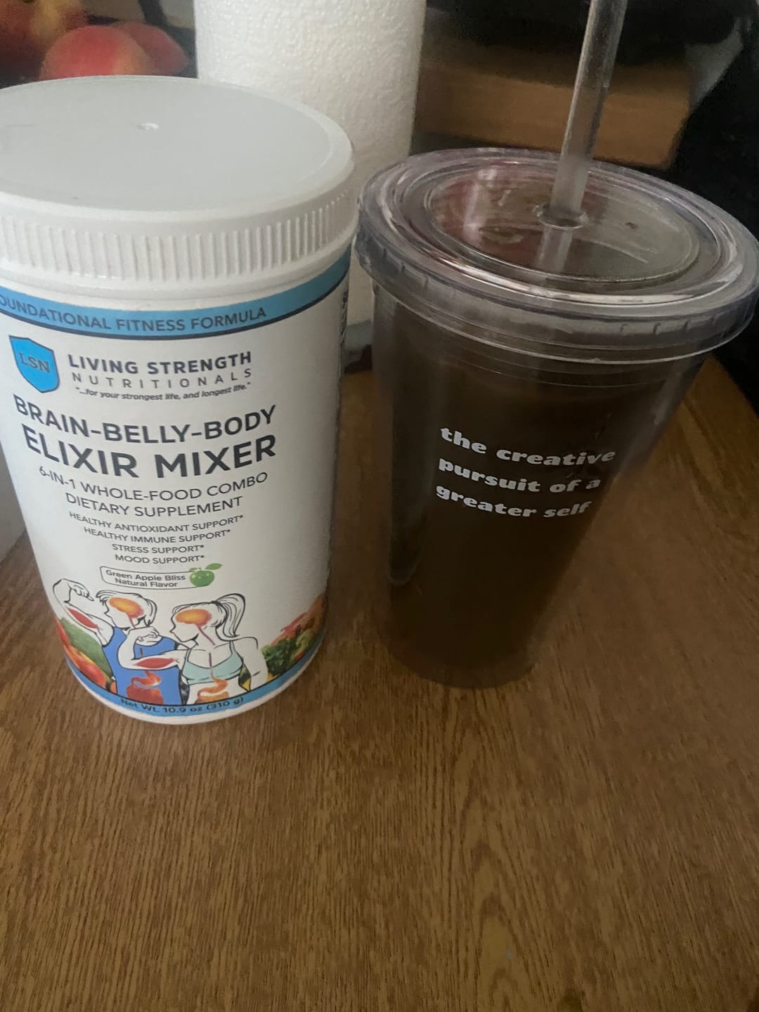 Customer photo review of Brain-Belly-Body Elixir Mixer Powder