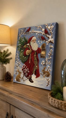 Customer photo review of Personalized 3D Pearl Art DIY Kit - For Home - Holiday Canvas