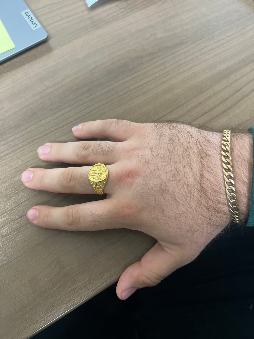 Customer photo review of Saint Michael Signet Ring