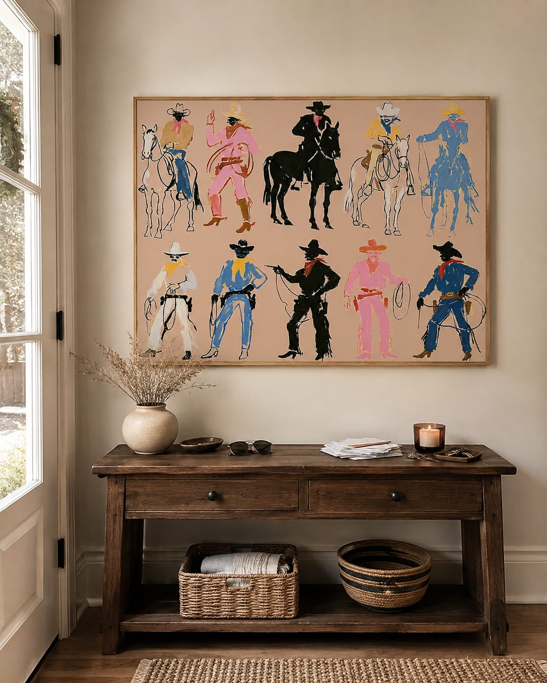 Customer photo review of Rodeo Lineup-Cowboy Figure Painting