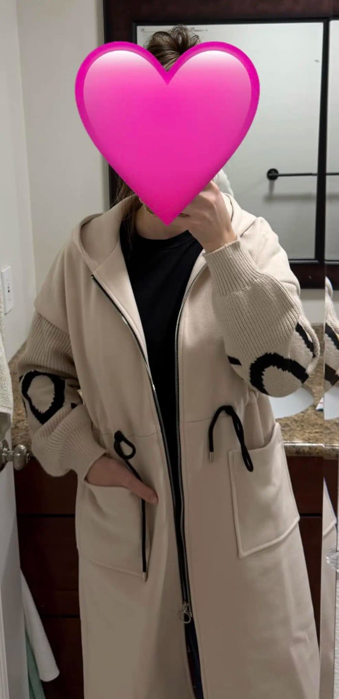 Customer photo review of Winter Glow Hooded  Trench Coat