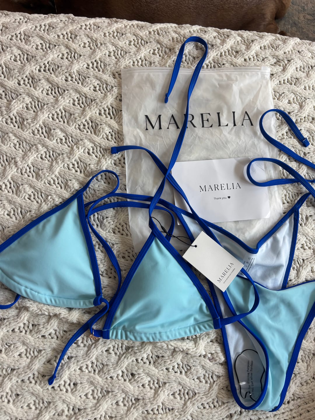 Customer photo review of Contrast Binding Triangle Bikini