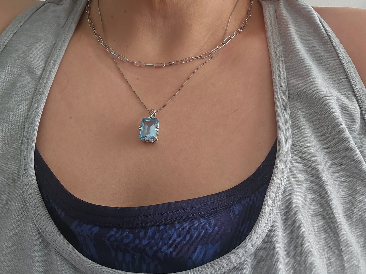 Customer photo review of Paperclip Link Chain Necklace 3mm