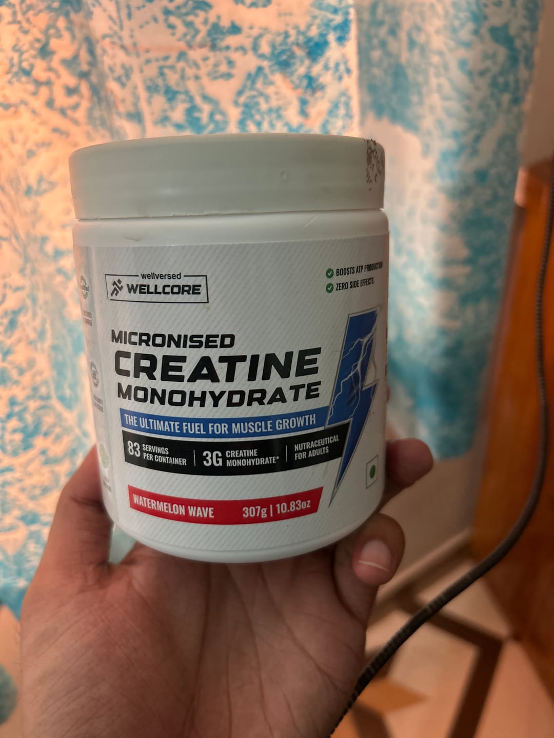 Customer photo review of Wellcore - Pure Micronised Creatine Monohydrate | Watermelon Wave (307g, 83 servings)