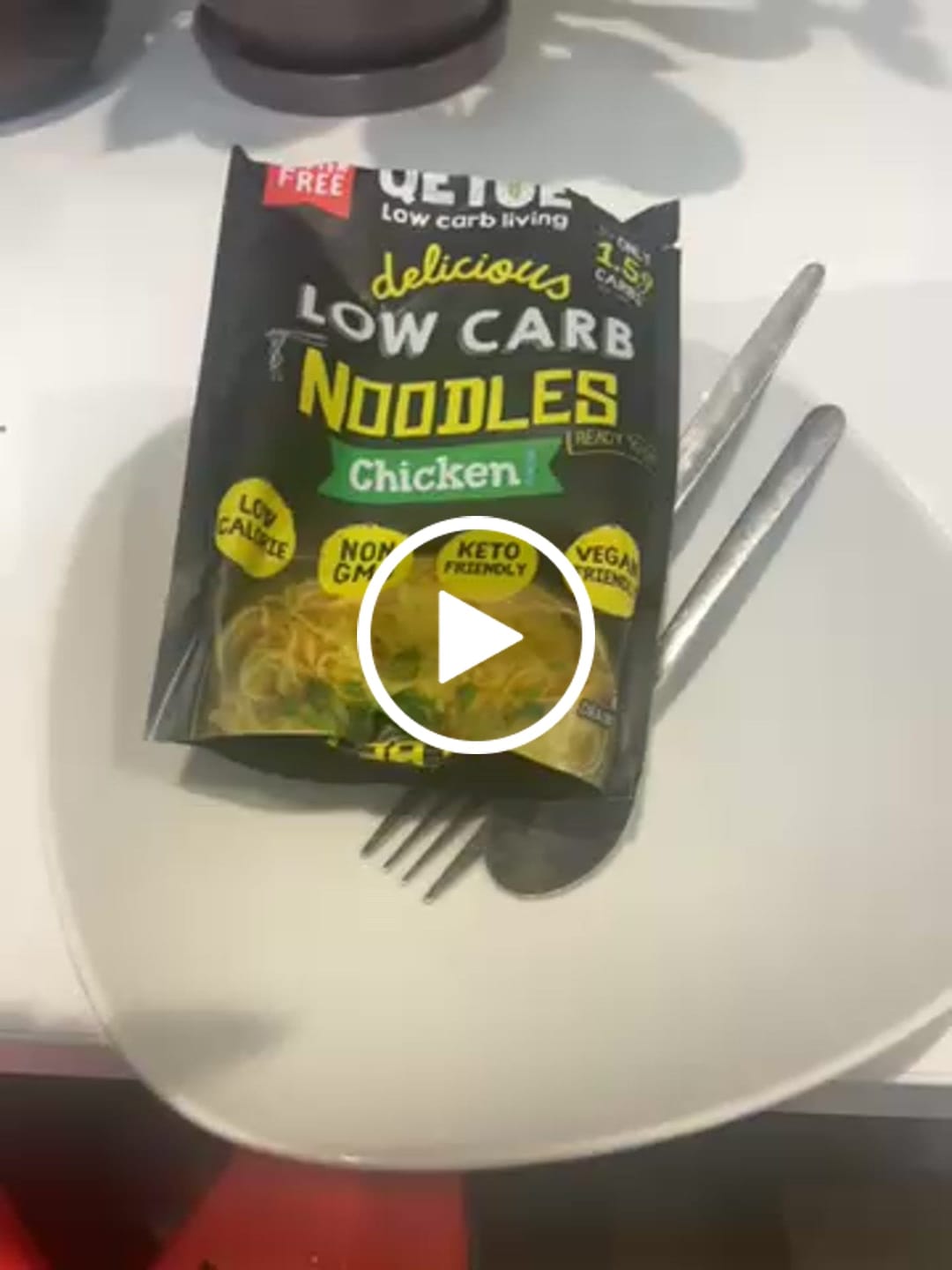 Customer video review of Qetoe Low Carb Noodles CHICKEN 200g - Single Pack