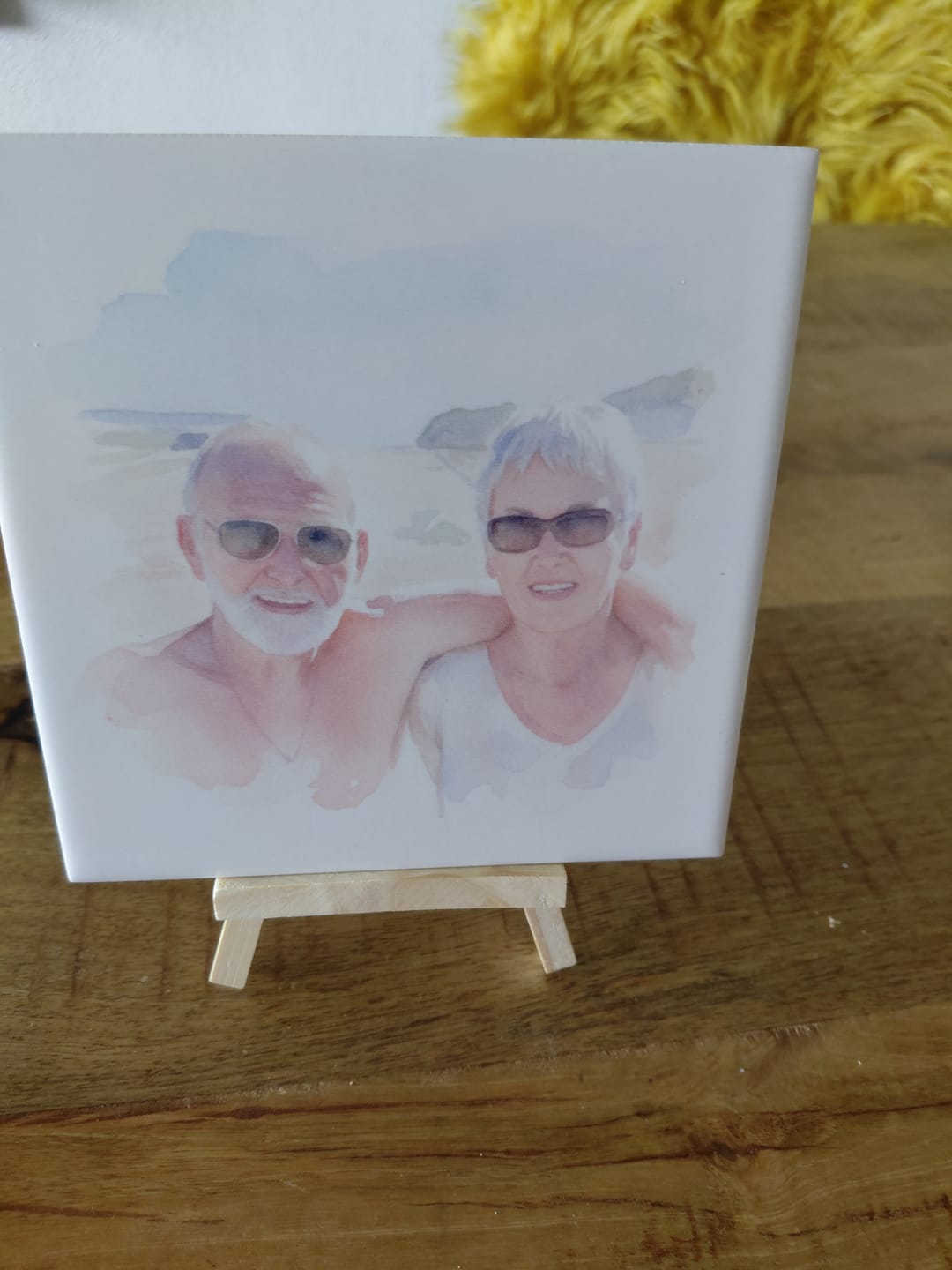 Customer photo review of Droomwassing Aquarel Tegel - Upload je eigen foto