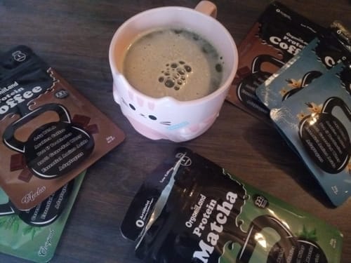 Customer photo review of Protein Mushroom Coffee