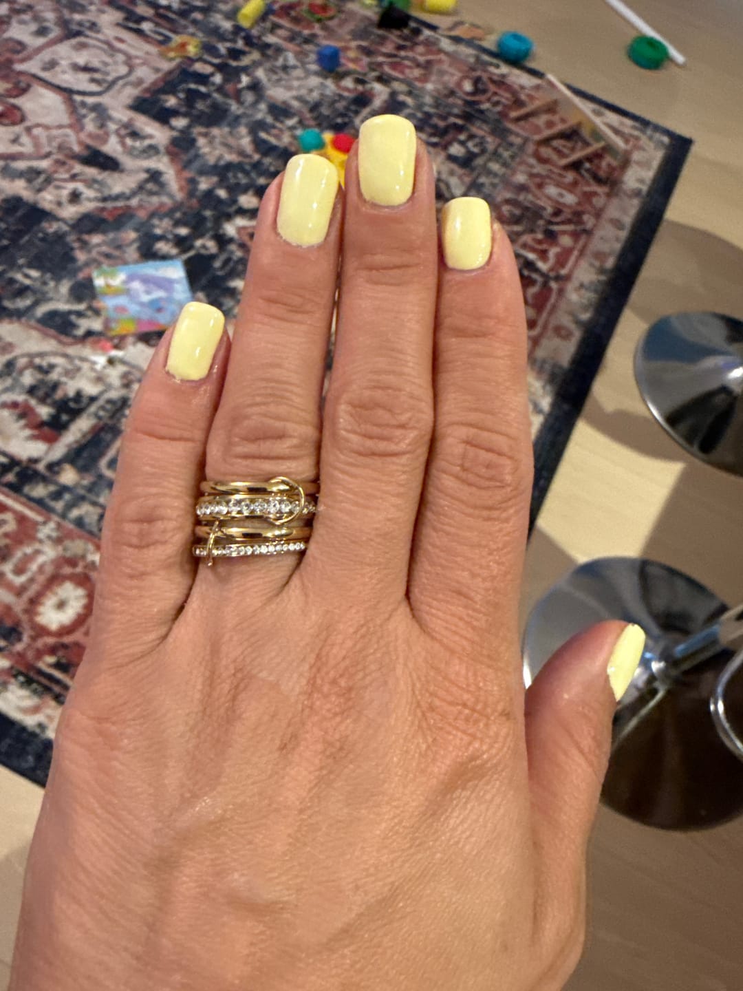 Customer photo review of 'Forever' Link Crystal & Gold Ring