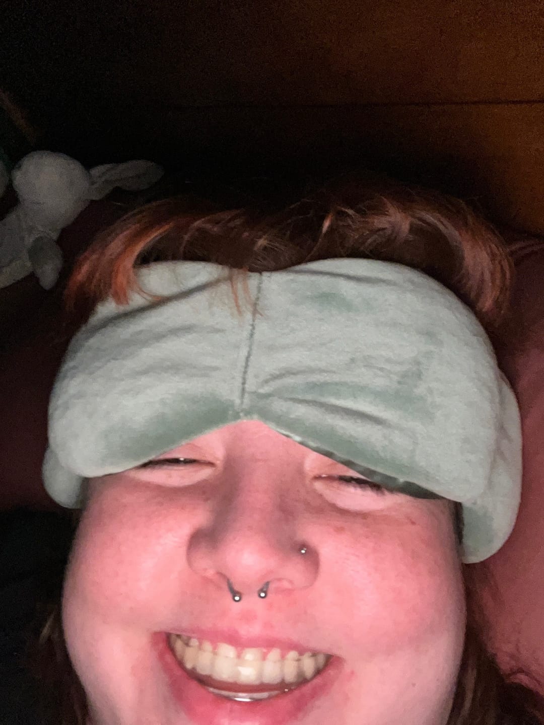Customer photo review of Dozzli Weighted Sleep Mask
