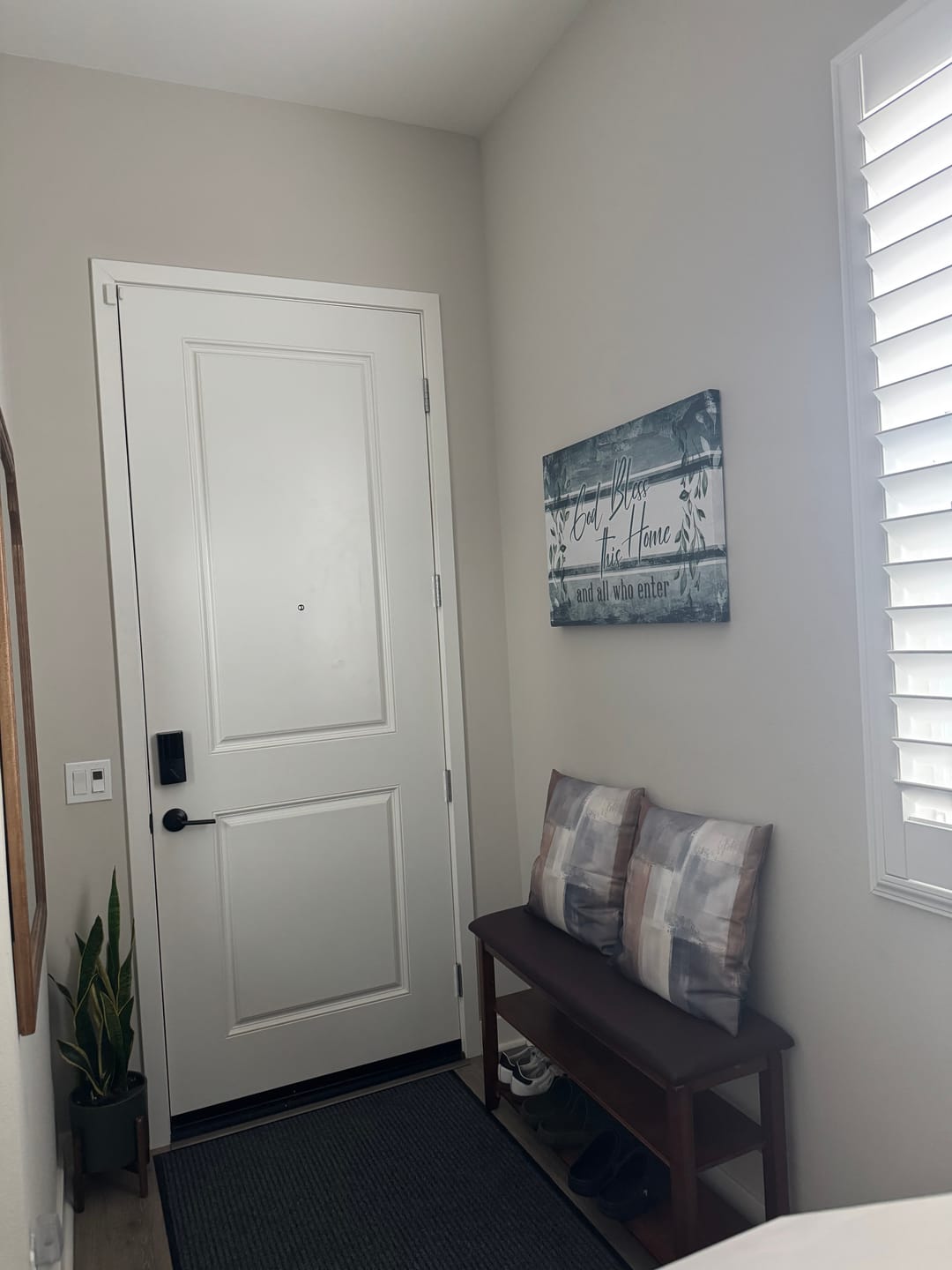 Customer photo review of God Bless This Home And All Who Enter Wall Art Canvas, Christian Wall Decor