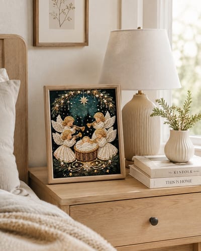Customer photo review of Personalized 3D Pearl Art DIY Kit - For Home - Holiday Canvas