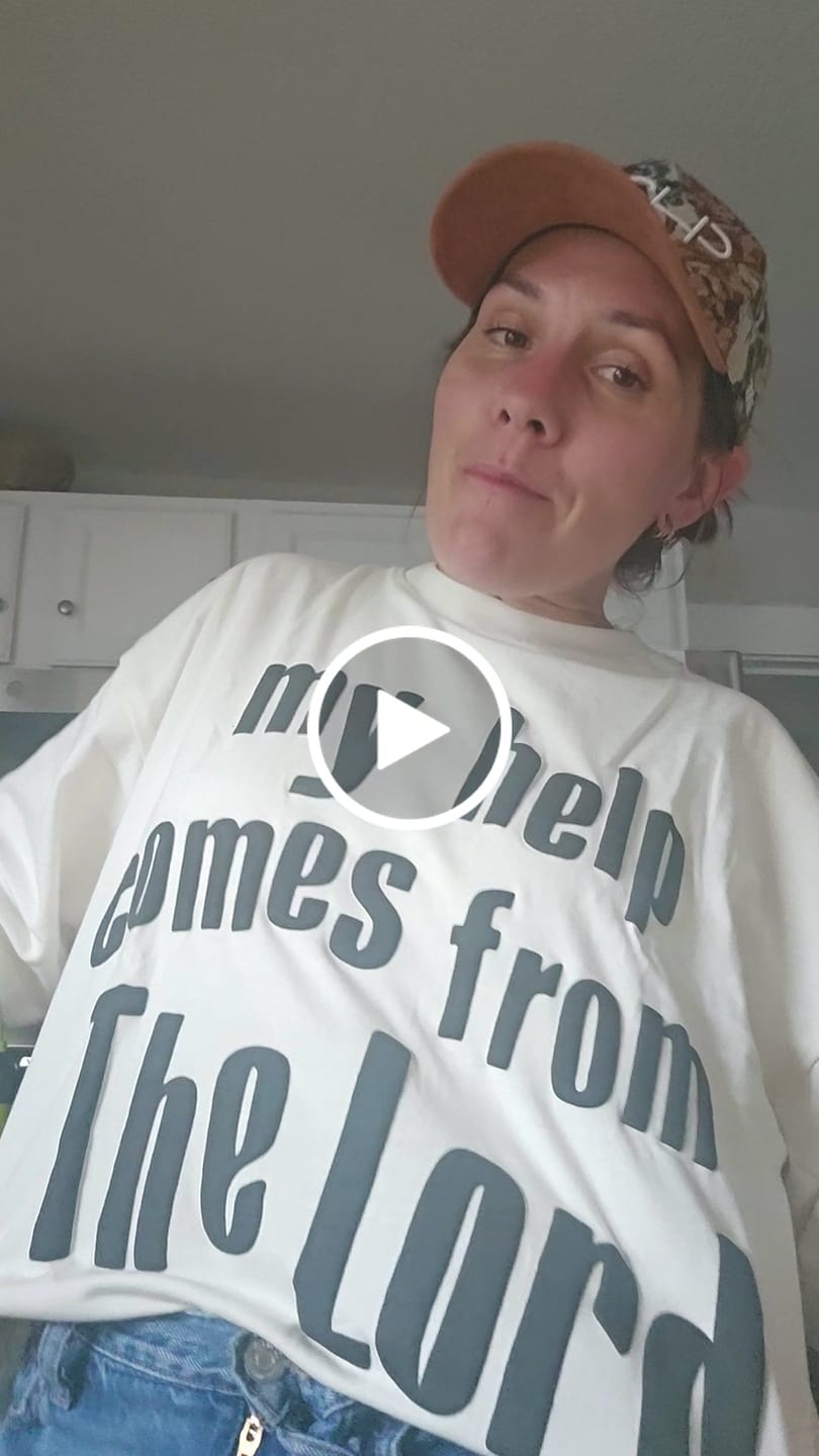 Customer video review of Help Comes From The Lord Boxy Tee