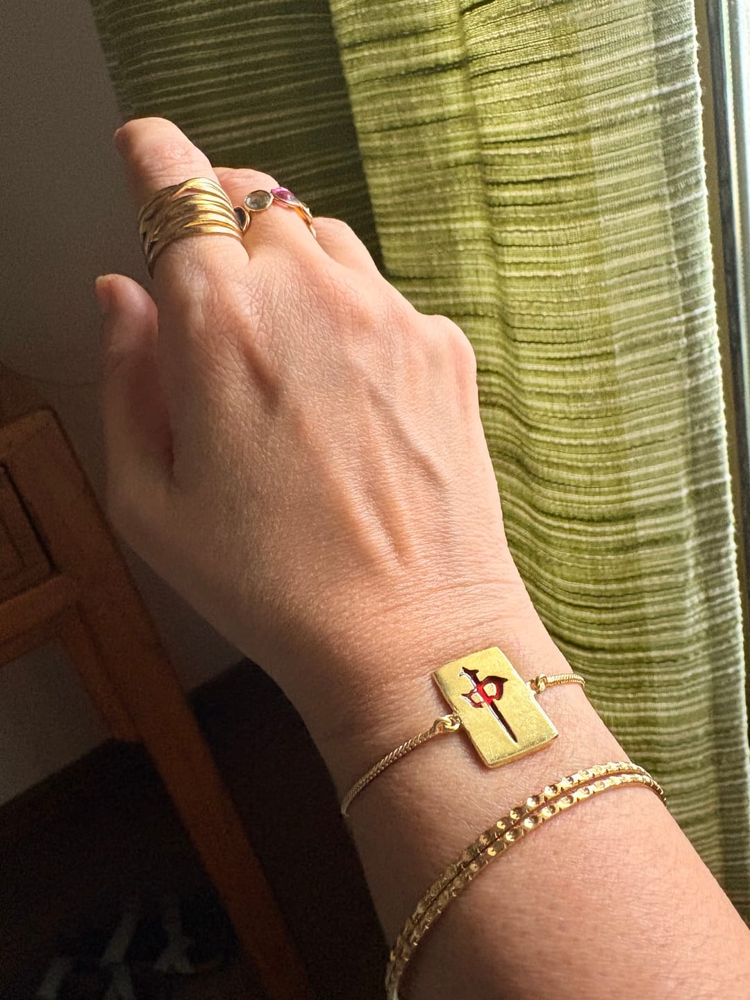 Customer photo review of Mahjong Red Dragon Bracelet