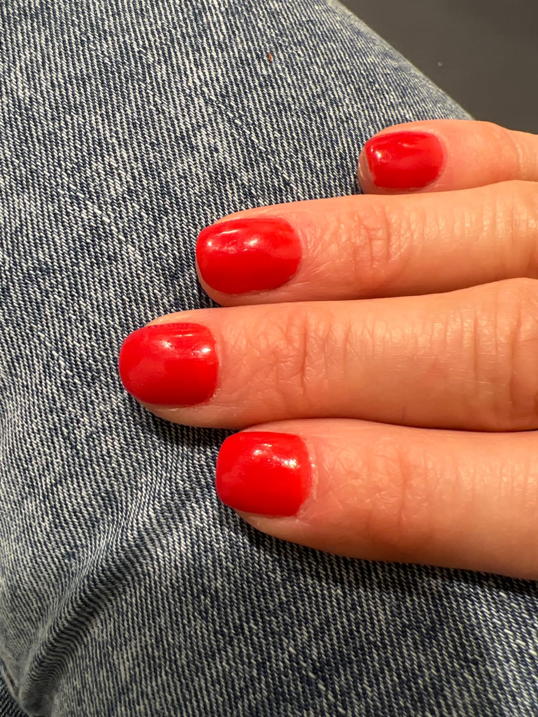 Customer photo review of Rose Red Dipping Powder