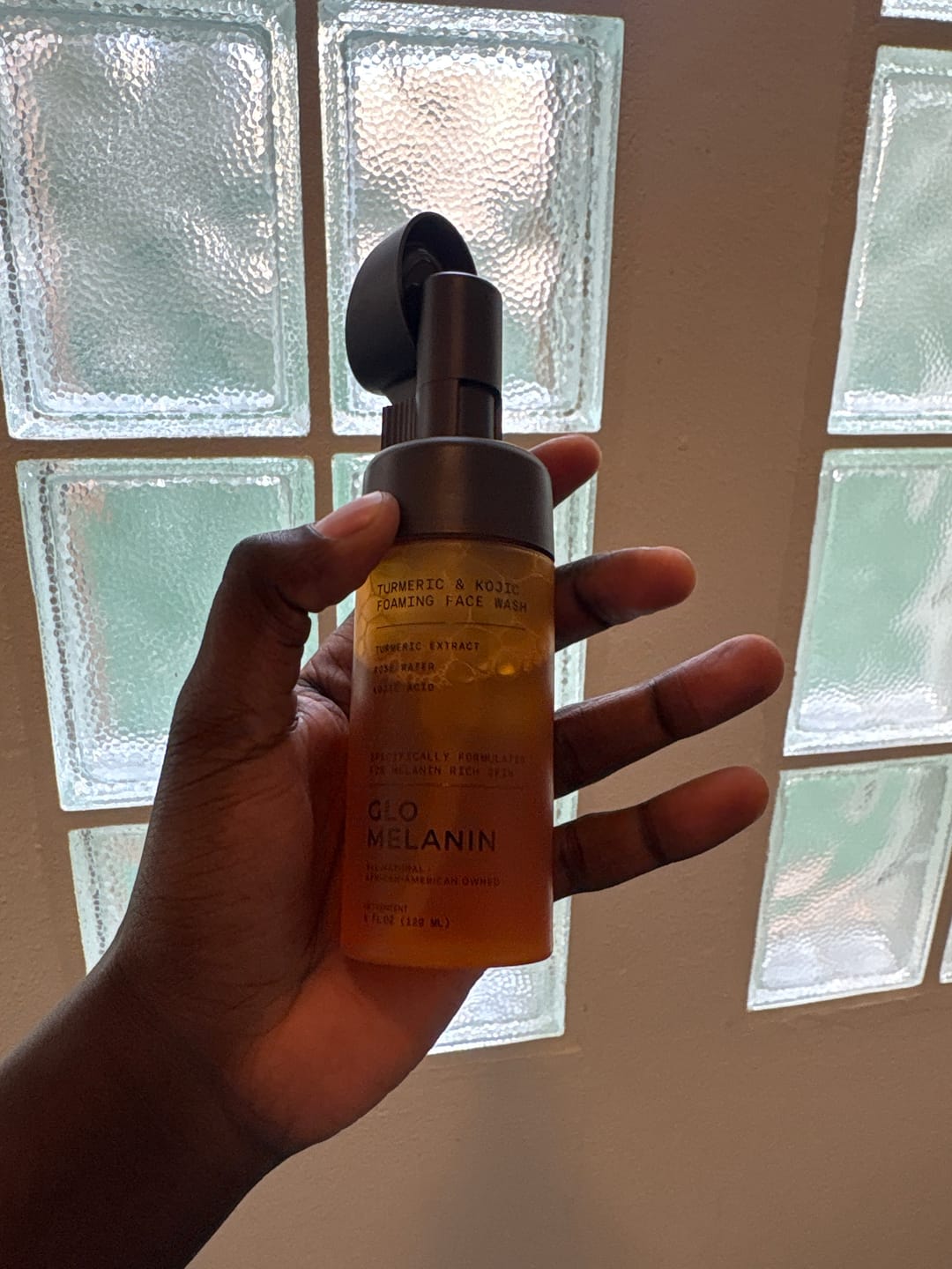 Customer photo review of Turmeric and Kojic Foaming Face Wash
