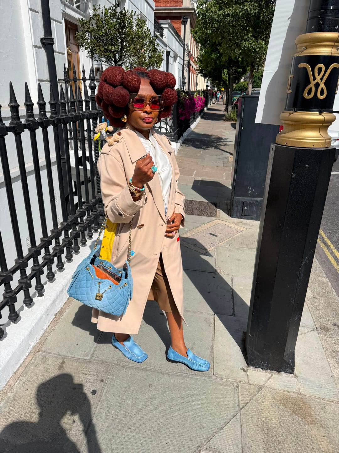 Customer photo review of 13DE MARZO Tailor Bear Ruler Trench Coat Khaki