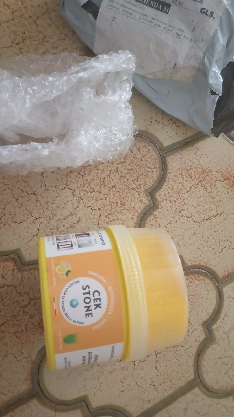 Customer photo review of CEK STONE Pasta Protettiva, Prodotto pulizia casa tutto in uno
