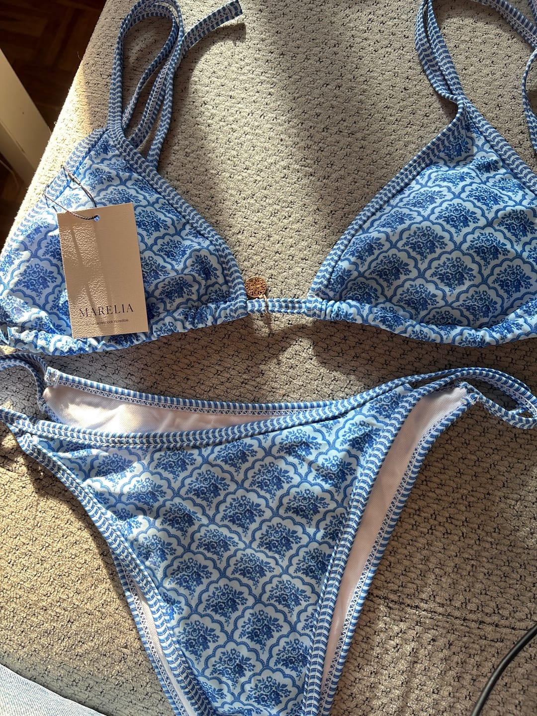 Customer photo review of Contrast Binding Triangle Bikini
