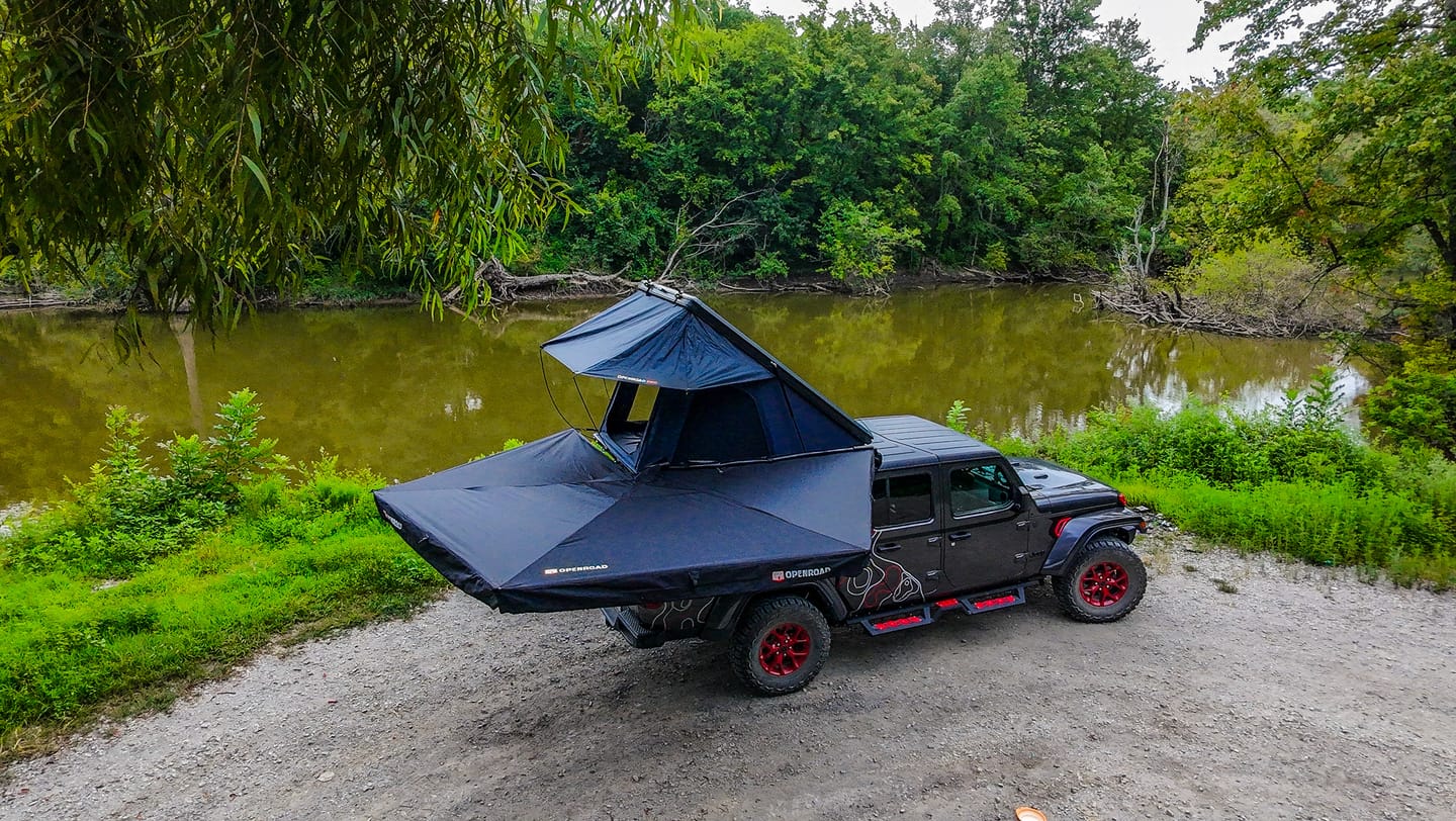 Customer photo review of OPENROAD  270 Free Standing Awning for Camping-Adventure Series