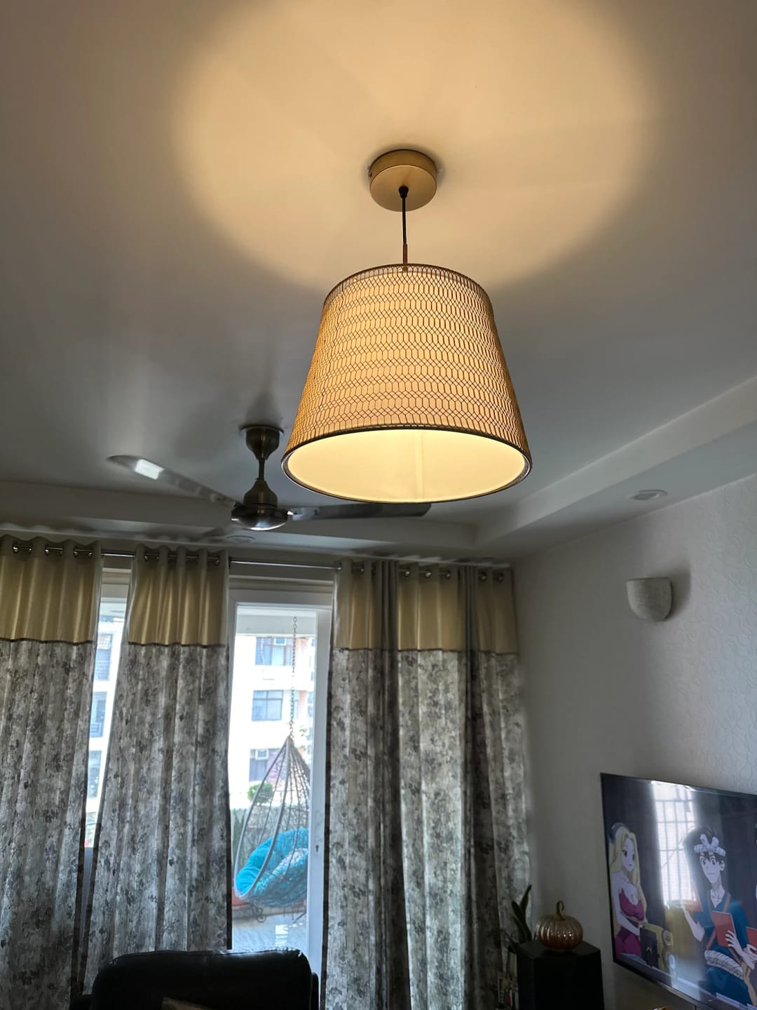 Customer photo review of Rhombus Hanging Lamp Grey