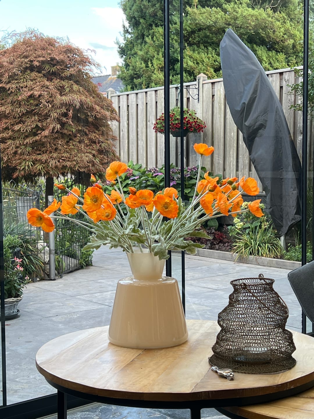 Customer photo review of Zijden Klaprozen - Licht oranje