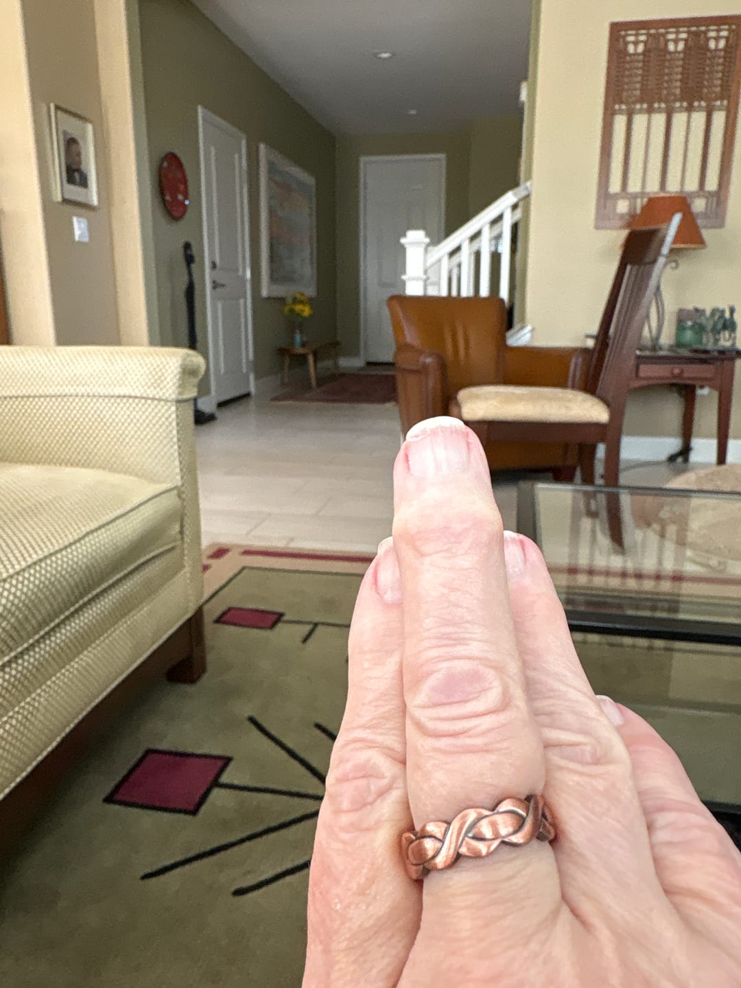 Customer photo review of Ladies Adjustable Copper Magnetic Ring